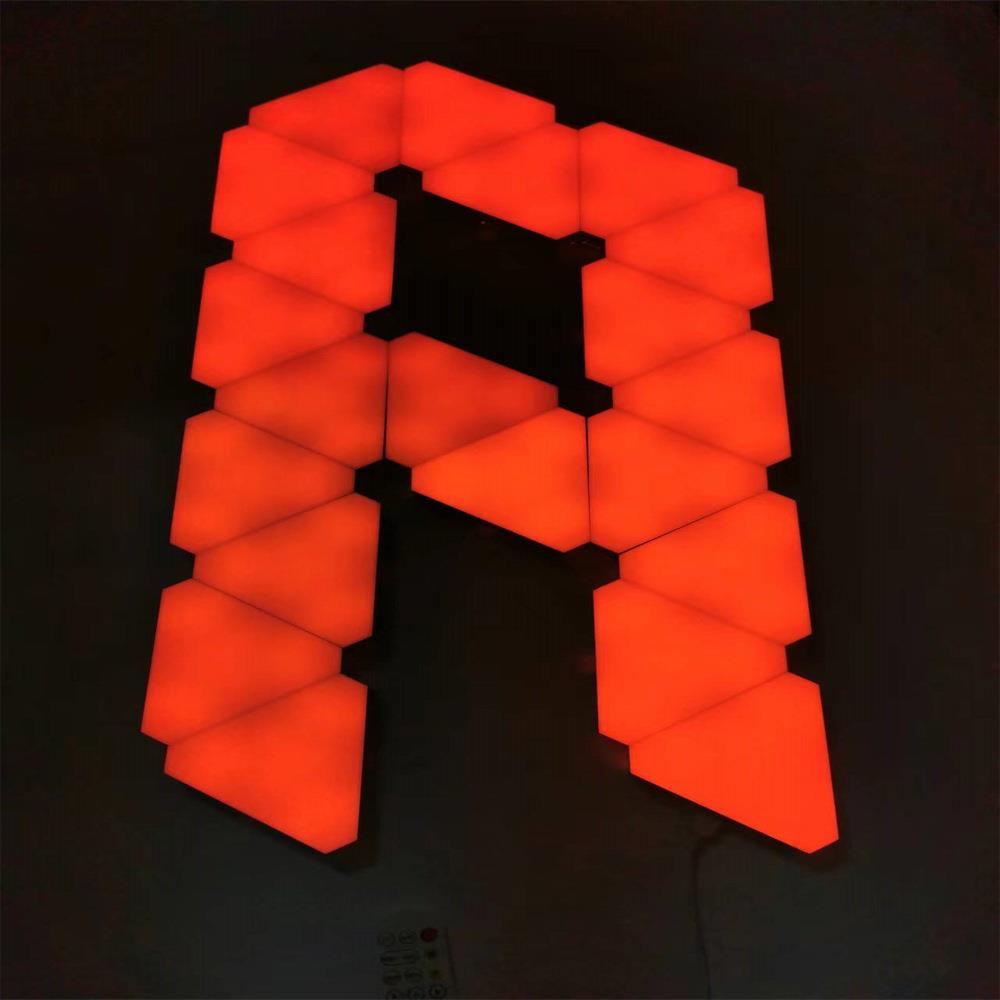 三角形拼接式LED发光字母壁灯创意装饰灯广告造型灯RGB变色灯