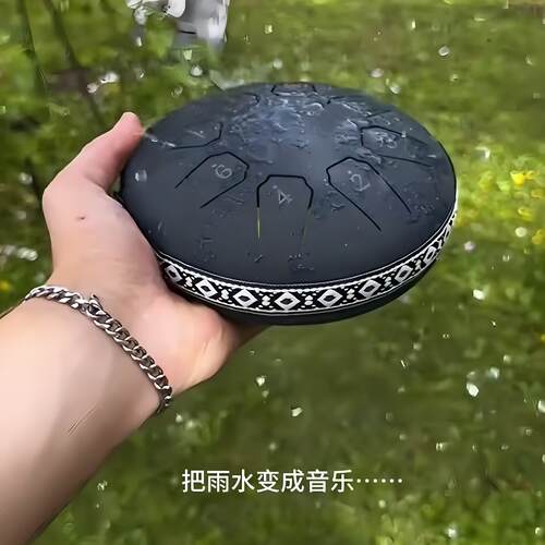 【听雨的声音】空灵鼓雨滴敲打高音鼓国风莲花鼓无忧鼓打击型乐器