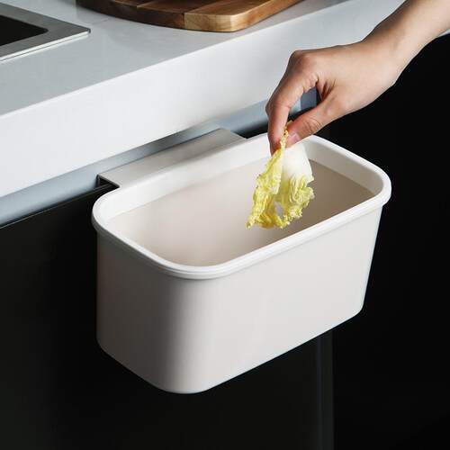 Japanese-style household cabinet door hanging trash bin, edg