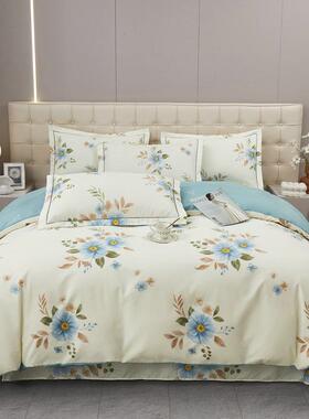 正品结婚1大红色婚2庆四件组.8m.0m床双人喜上庆床品被套床单式床