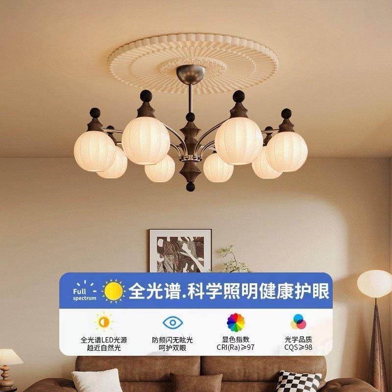 全光谱中古风客厅吊灯复古主灯2025年款新中式大厅灯饰高级感灯具