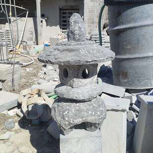 石灯笼庭院仿古石头灯天然青石花园酒店装饰照明灯塔宫灯造景摆件