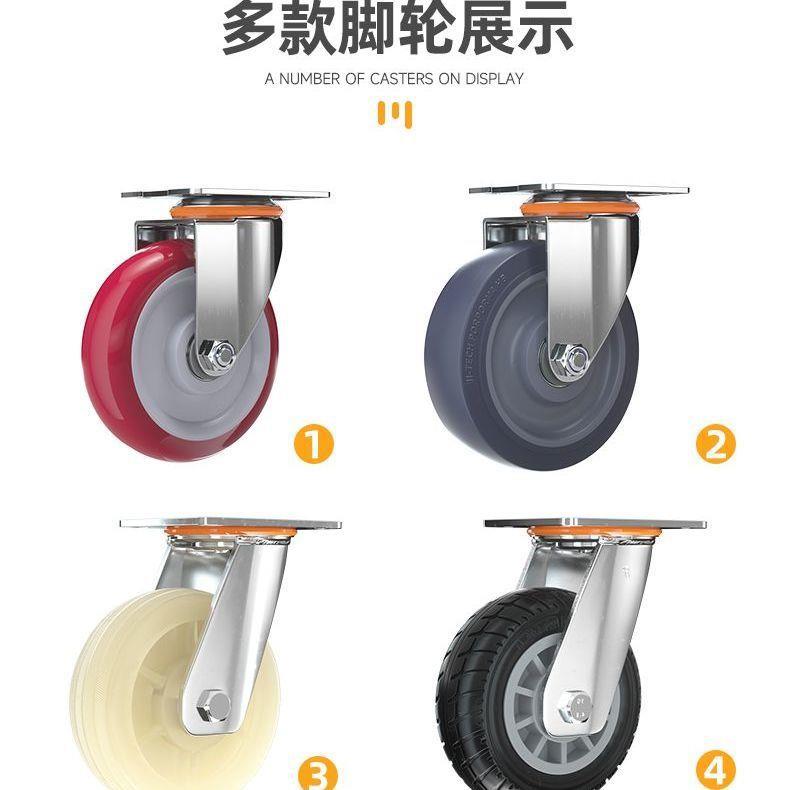 钢方管车小推车叠拉可折镀锌IKM管手推车货重型平板车拖车拉货搬