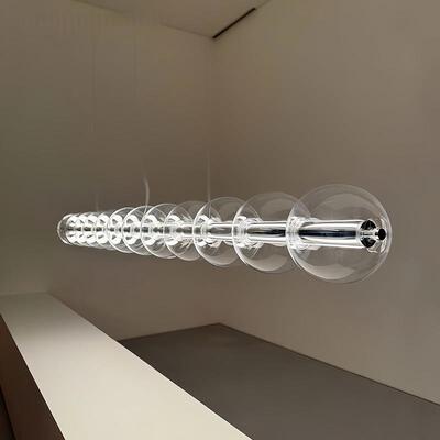 Luce Sferica极简饭厅水晶玻璃吊灯设计师岛吧台餐桌一字长条灯具