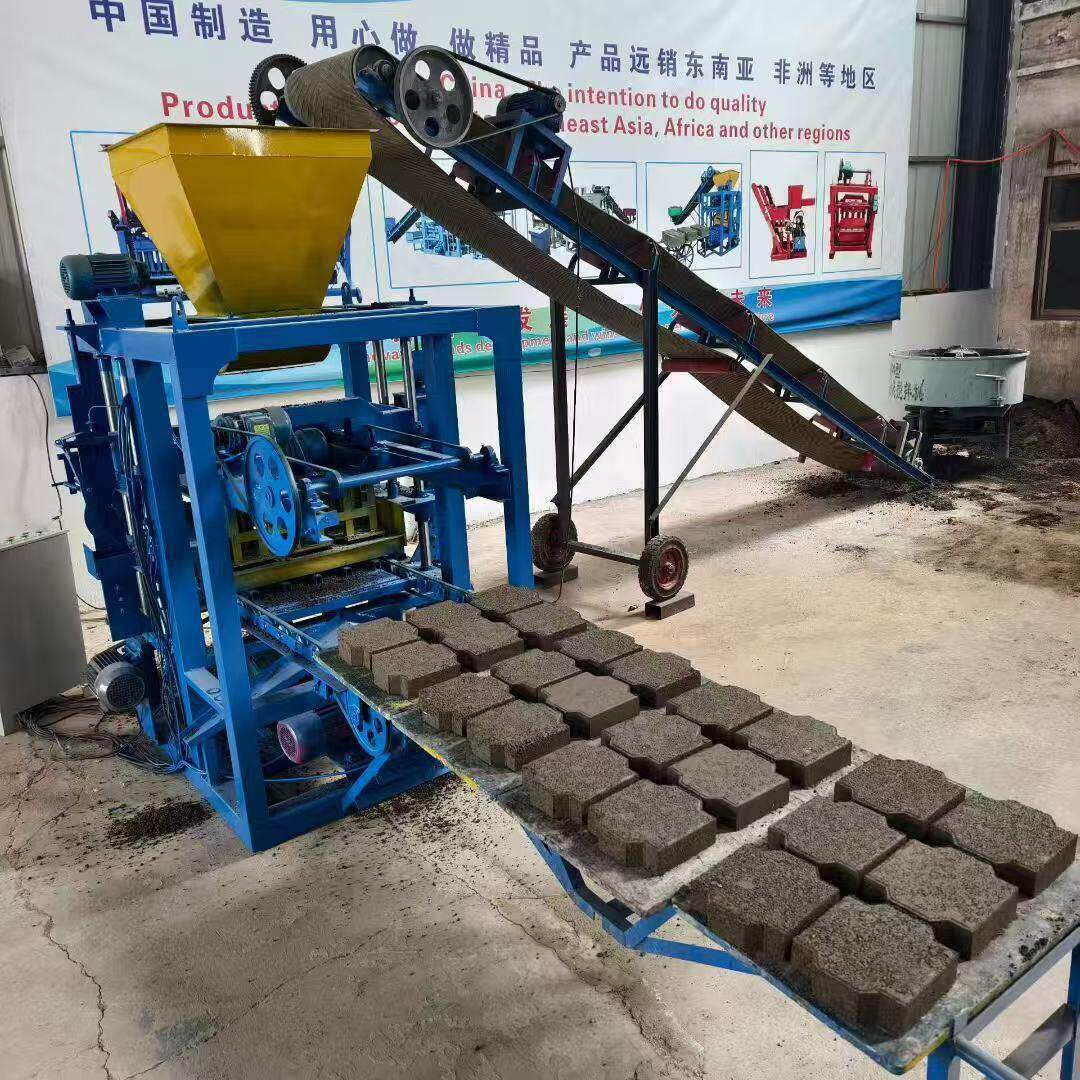 4-26免烧水泥空心制砖机砌块成型砖机  出口非洲混凝土砖块生产线