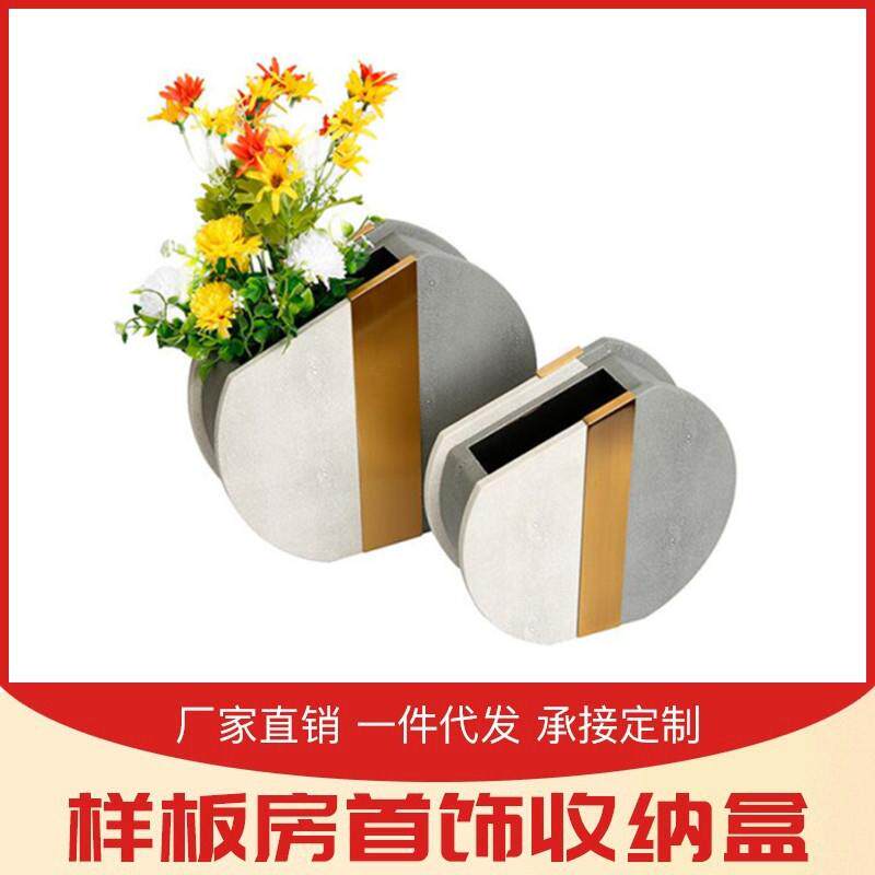 特价创意新中式花瓶摆件客厅插花电视柜皮革干花花瓶摆件装饰品