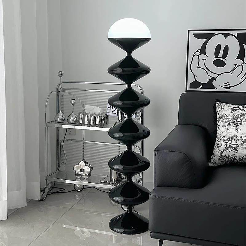 北欧中古奶油风葫芦落地灯装饰高级氛围感客厅卧室沙发旁立式台灯