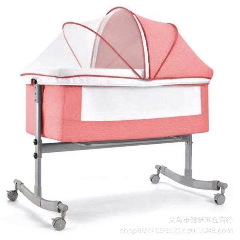 可移动婴儿车婴儿床带滚轮宝宝床拼接大床边升降儿童床多功能小床