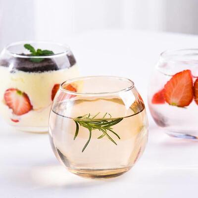 Clear drink glass, thin crystal glass, soda glass