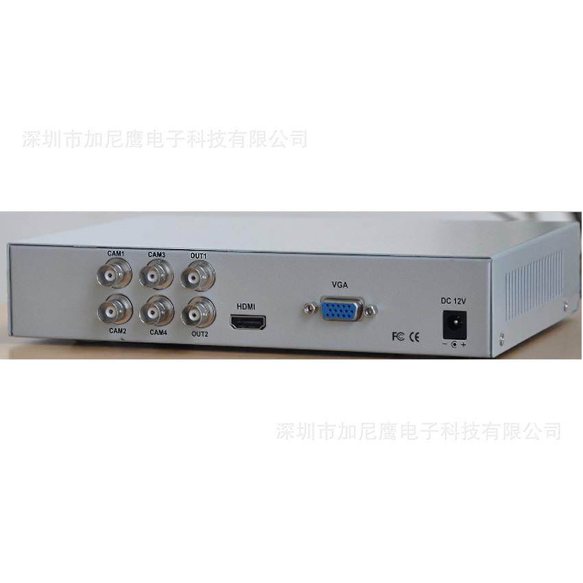 加尼鹰视频分割器4画面高清AHD1080p工业监控BNC输入hdmi+vga输出