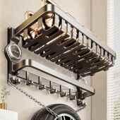 德国0LTES 6爆吸盘巾架免打孔卫生2间浴室置物架毛一体壁挂 Y002款