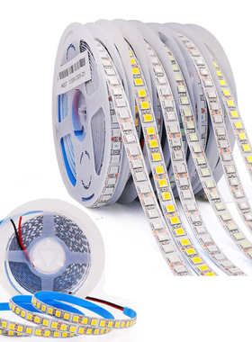 LED灯带DC12V5050 2835 240LEDs/m高亮柔性灯条浅暖白/冷白60灯5m