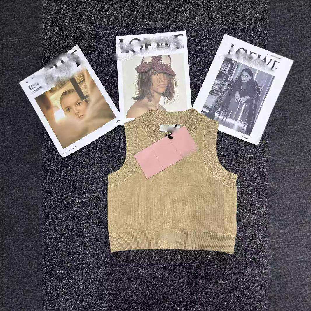 南油高端女装新款无袖圆领针织羊毛女士背心修身显瘦打底内搭百搭