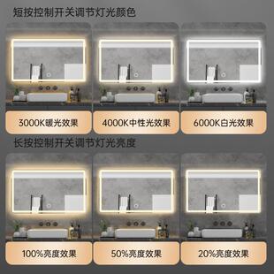 方TOM形卫生间智能子化挂墙免打孔酒厕镜所带灯防雾店触摸屏妆浴