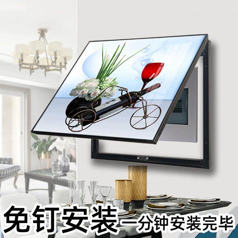 免打孔免钉安装电表箱装饰画 画遮挡电闸弱电配电箱挂画 画现在简