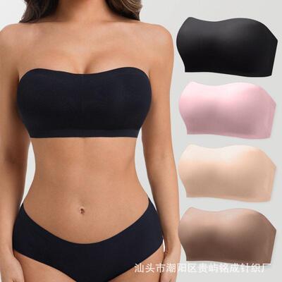 Women Crop Tube Casual Strapless Bandeau Sleeveless Cropped