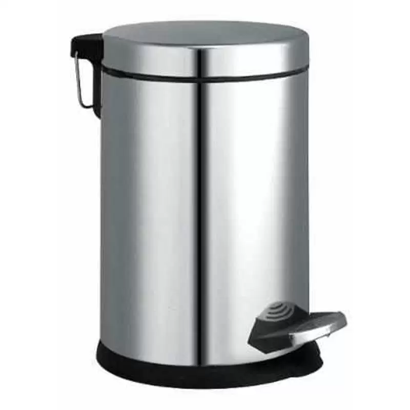 ATGET 304 stainless steel round with cover cushioning 3-liter 6-liter 12-liter slow-down trash can