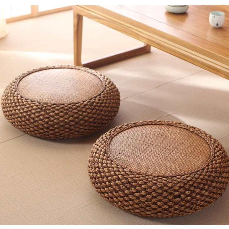 日式修禅藤编客厅阳台草编地上坐墩坐凳坐垫垫窗飘榻榻米打坐蒲团