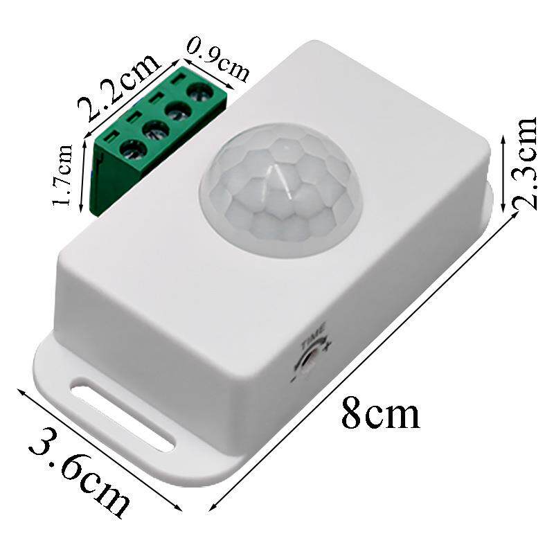 LED红外人体感应灯开关PIR控制器12V/24V低压智能照明灯具控制器