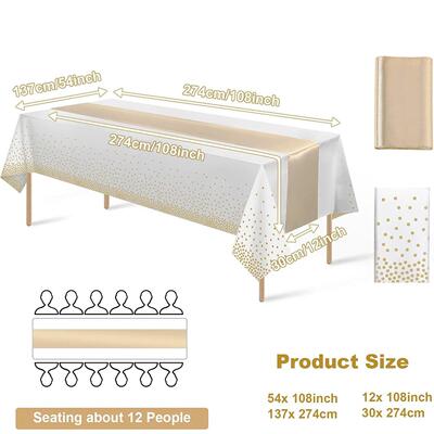 Plastic Table Cloth Disposable Tablecloth Party Table Cover