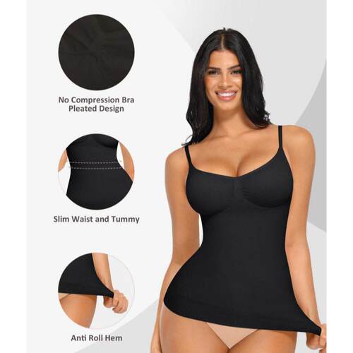 Compression Tank Tops Women Shaping Scoop V Neck Cami