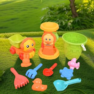 宝宝沙滩玩具车大号手推车翻斗车玩具儿童拉沙子挖沙工程挖土装沙