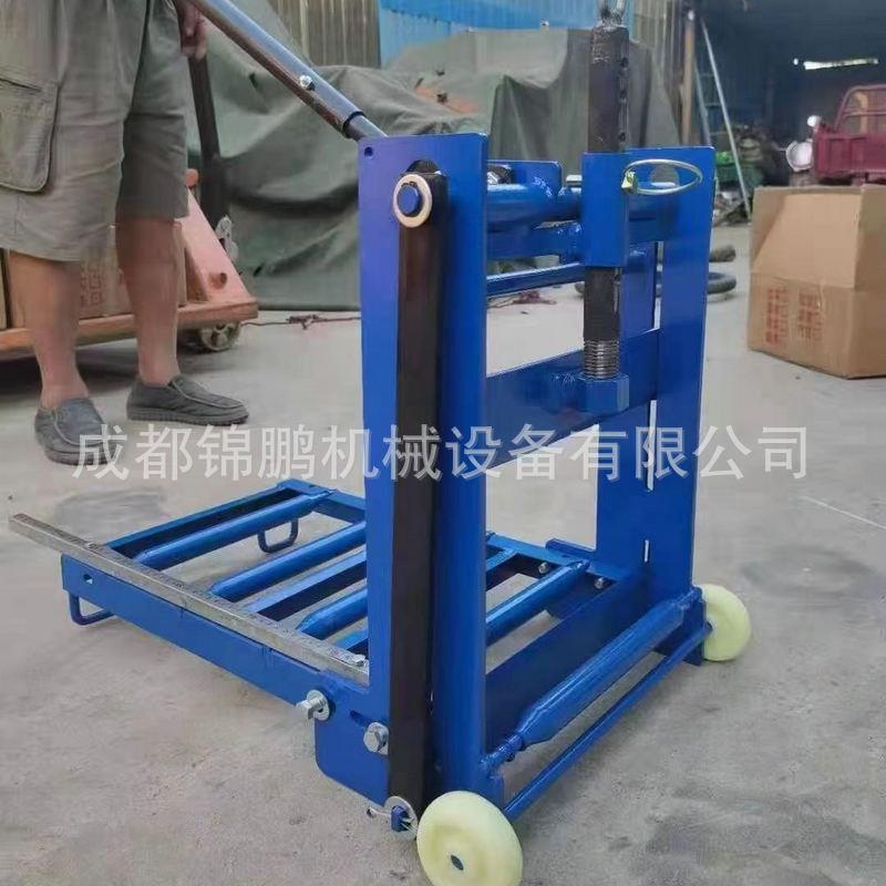 手动液压砖石切割机蓝色移动式建筑工程切割设备