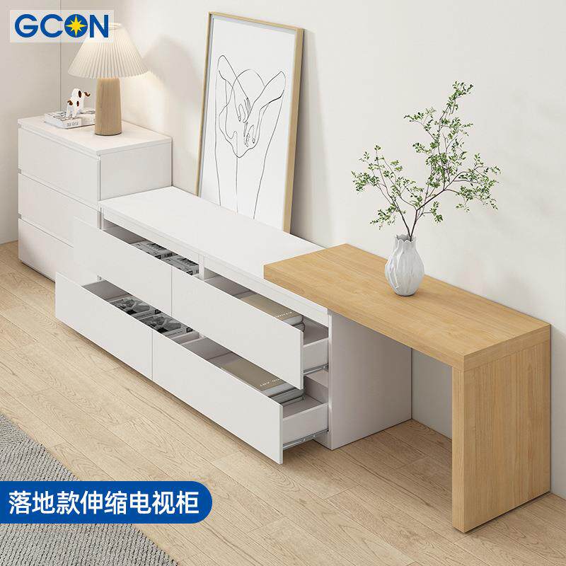 志光简约现代悬空电视柜小户型沙发茶几组合悬挂式卧室落地小斗柜