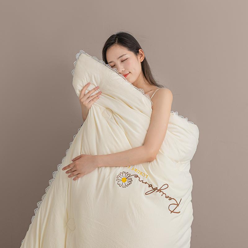 A类大豆被芯54546465厚春秋被子花加边垫被轻盈被暖搙学生宿舍保