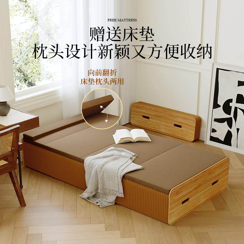 折叠BD08-床休单人午用多功能沙床两用办公家小户发型隐藏床