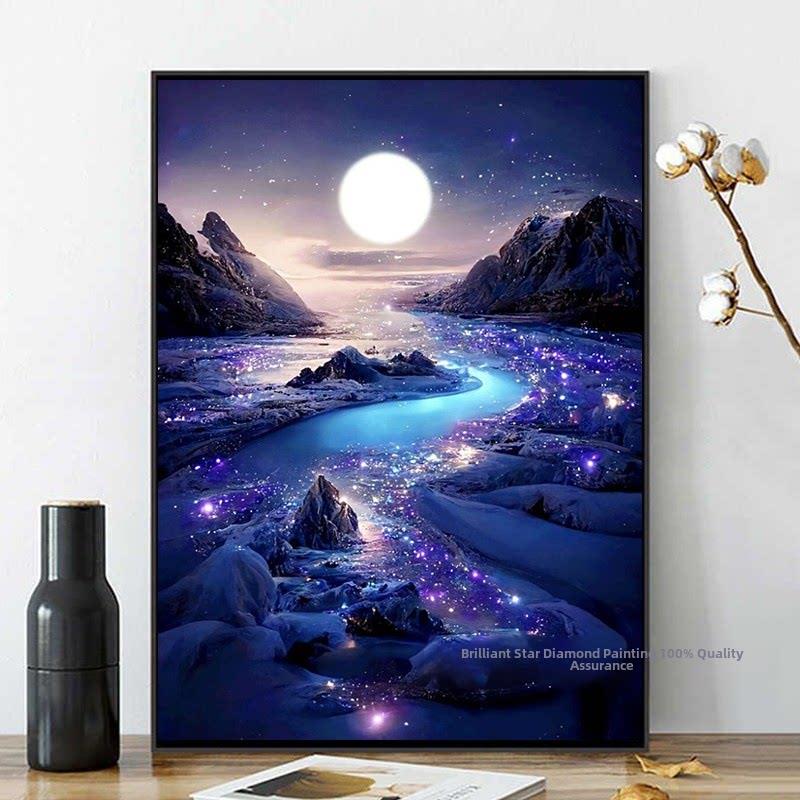 唯美风景钻石画2025新款星河滚烫5d点贴钻十字绣客厅卧室手工满钻