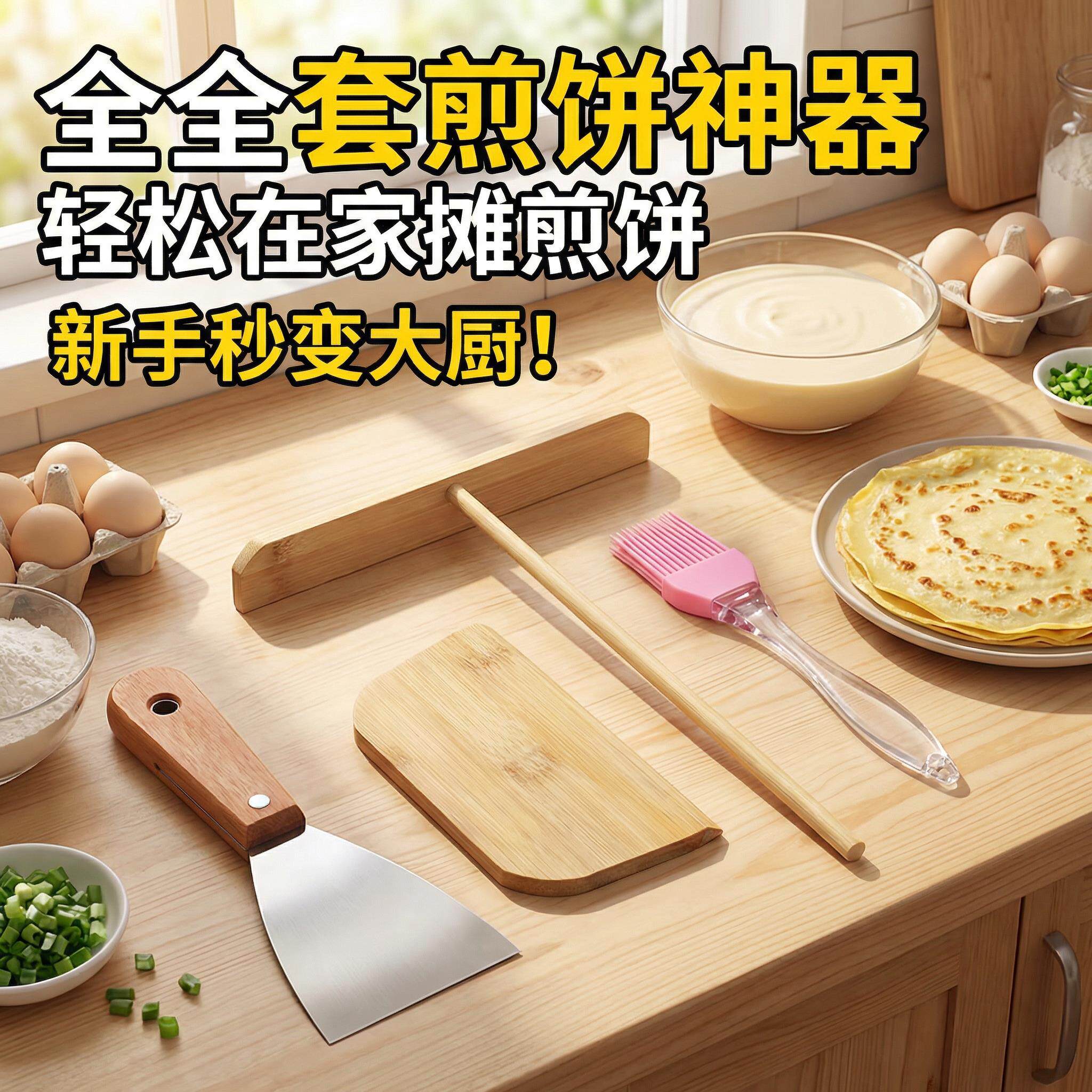 煎饼果子工具商用杂粮摊煎饼神器家用做鸡蛋饼大号木刮子烙饼刮板