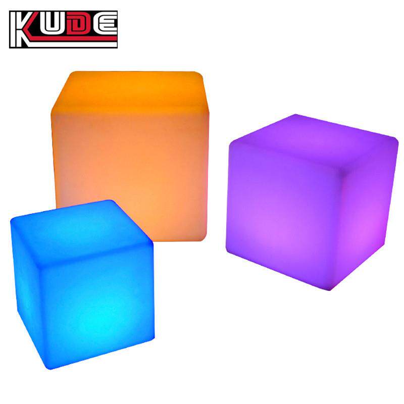 LED发光立方体室内家具家用智能发光床头凳子10CM-100CM尺寸防水