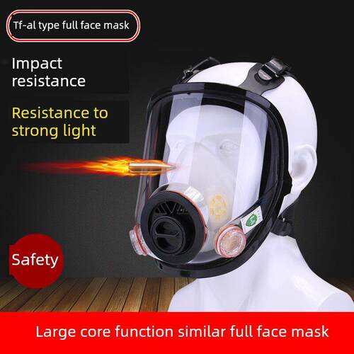 唐丰防毒面具防化学气体喷漆专用防尘面防火全面面罩带过滤盒