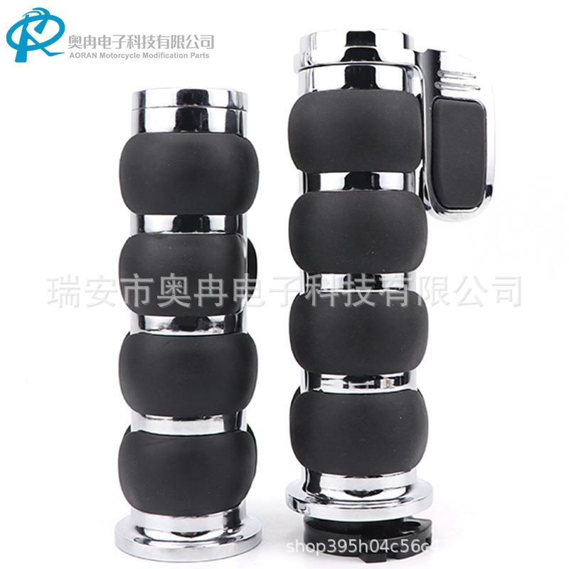 复古哈雷手把套手把胶锌合金手把圆头平头大助力25MM22MM Harley