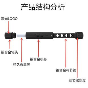 金属香薰棒汽车内出香水条空瓶摆件固体香膏持久淡香高档