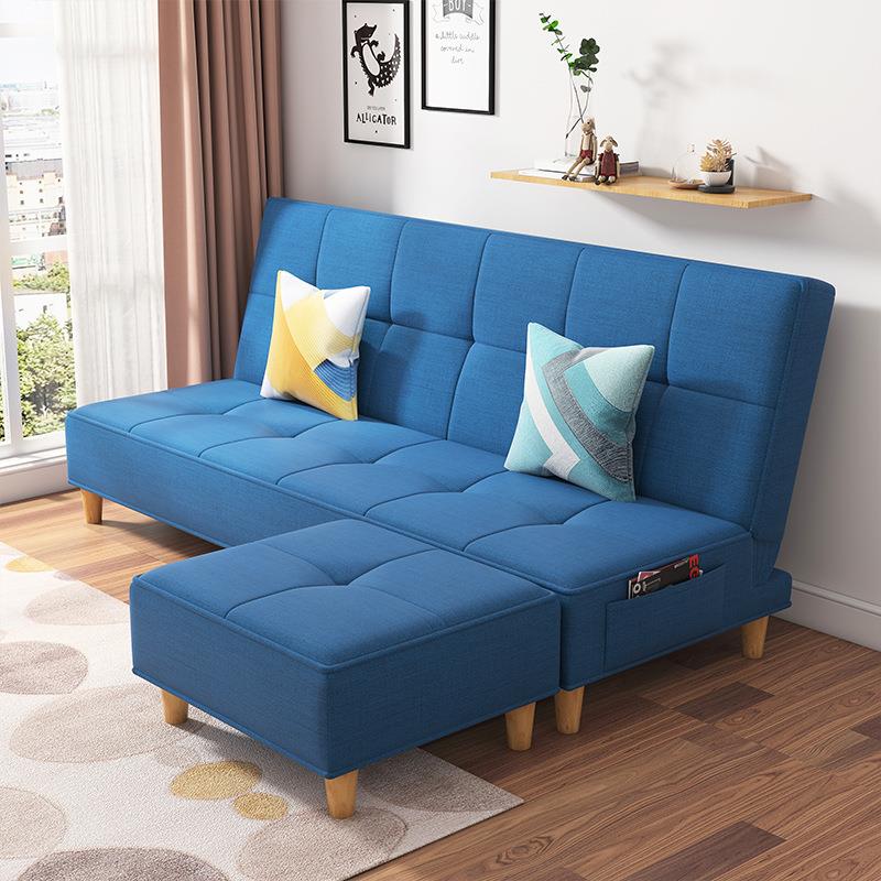 布租艺沙发小户型网红款客厅出房公寓263服装店单简易折叠用床两