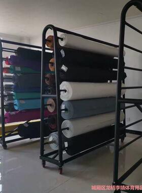 黑色纺织面料展示架中岛架A型架面料色卡移动样布架桌布架皮革架