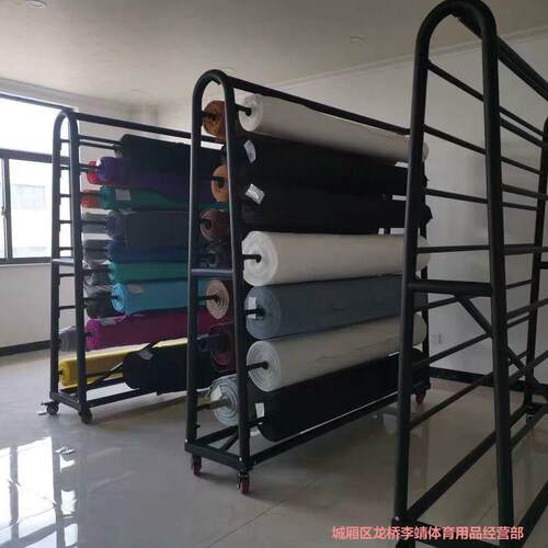 黑色纺织面料展示架中岛架A型架面料色卡移动样布架桌布架皮革架