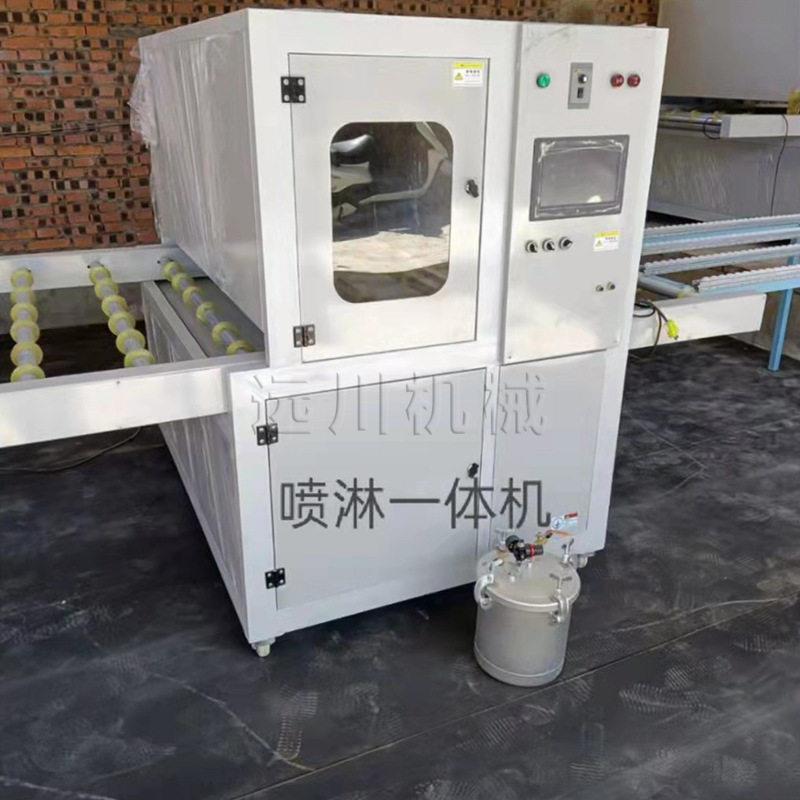 晶瓷画喷胶淋胶一体机广告装饰板烤瓷水晶竹木纤维板喷胶淋胶机