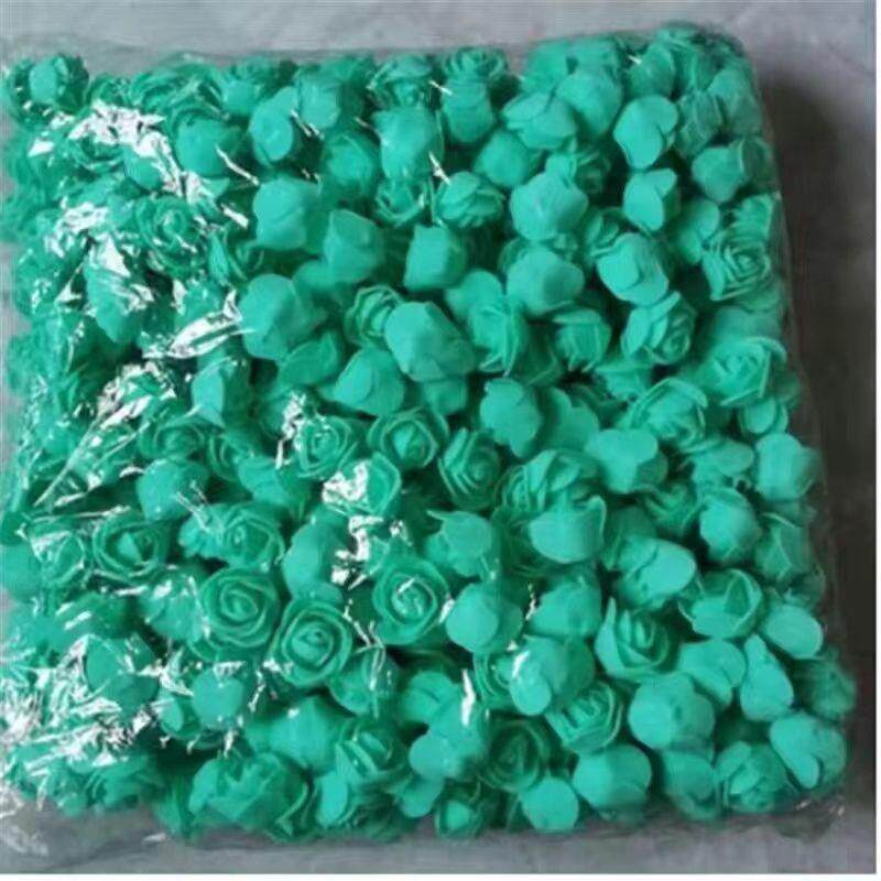 新款直销3.5假花花头PE泡沫花头玫瑰花朵仿真花玫瑰熊永生花仿真