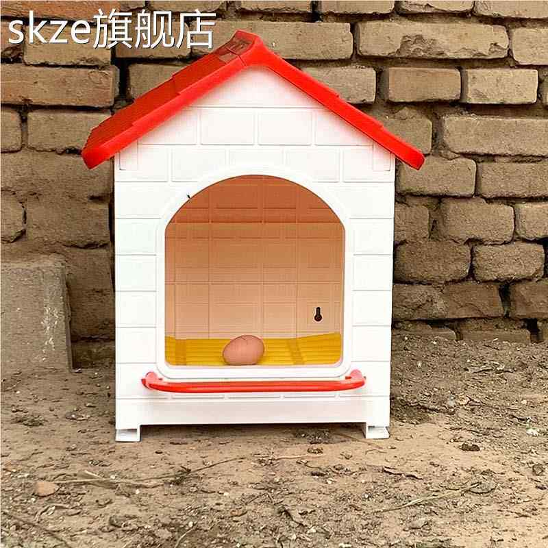 skze鸡窝下蛋防塑雨料简易小房子引别墅家用室外散养窝土母鸡生蛋蛋箱摆件饰品