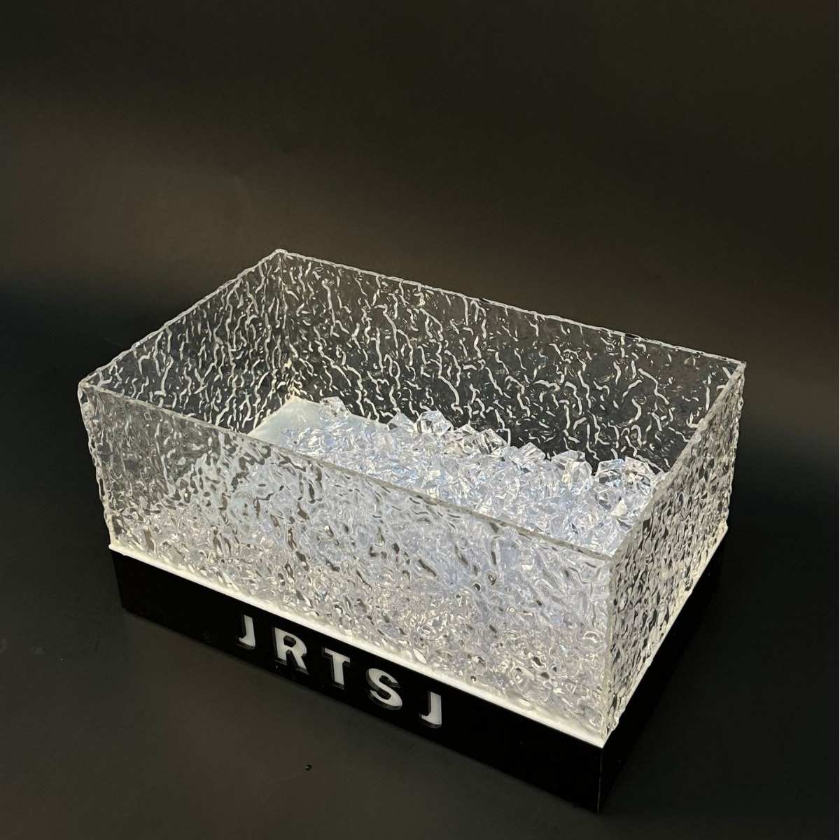 亚克带灯用桶酒吧冰酒吧透明大容量塑料发光冰酒吧冰力桶led桶