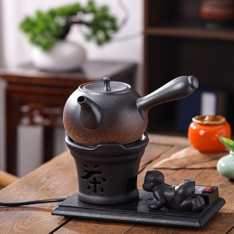 陶瓷黑晶炉功夫茶具套组玻璃煮茶壶黑茶煮茶器电热泡茶炉家用陶然