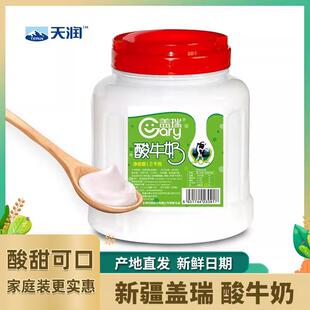 新疆天润盖瑞酸奶大桶装1.2kg水果捞网红原味浓缩风味老酸奶包邮