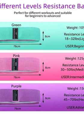 Fabric Resistance Hip Booty Bands Glute Thigh Elastic Workou