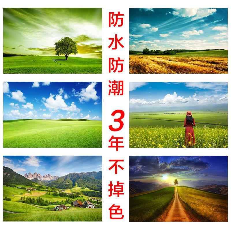 内蒙古大草原墙贴背景墙贴纸纸大自饰然Rz6W35fH景风自粘山水画装