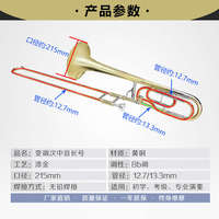 降Bb調(diào)變調(diào)次中音長(zhǎng)號(hào)初學(xué)專(zhuān)業(yè)演奏級(jí)銅管拉管號(hào)銅制漆金西洋樂(lè)器
