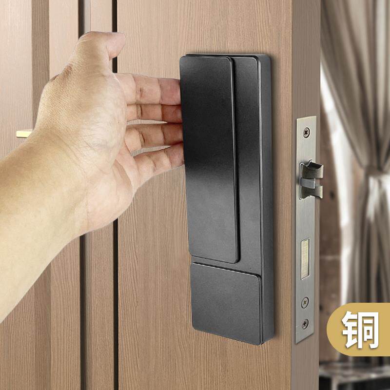 室内全铜意式门锁卧室静音房间现代极简生态无把手锁隐形实木门锁