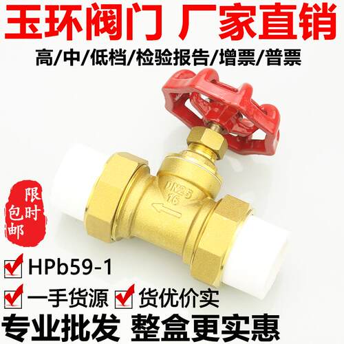 ppr全铜截止阀水开关热熔活接水管20空调25蒸汽32高温铜4分6分1寸